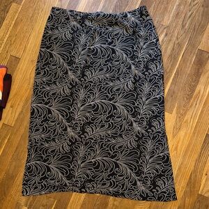Elegant Black and White Patterned Skirt